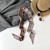 Bandeaux Longs 140x7cm Cravate Cheveux Fine Foulard Pour Femmes Foulard de Soie Satinée Bandeaux Imprimés Ruban Mignon Sac de Poignet Foulards