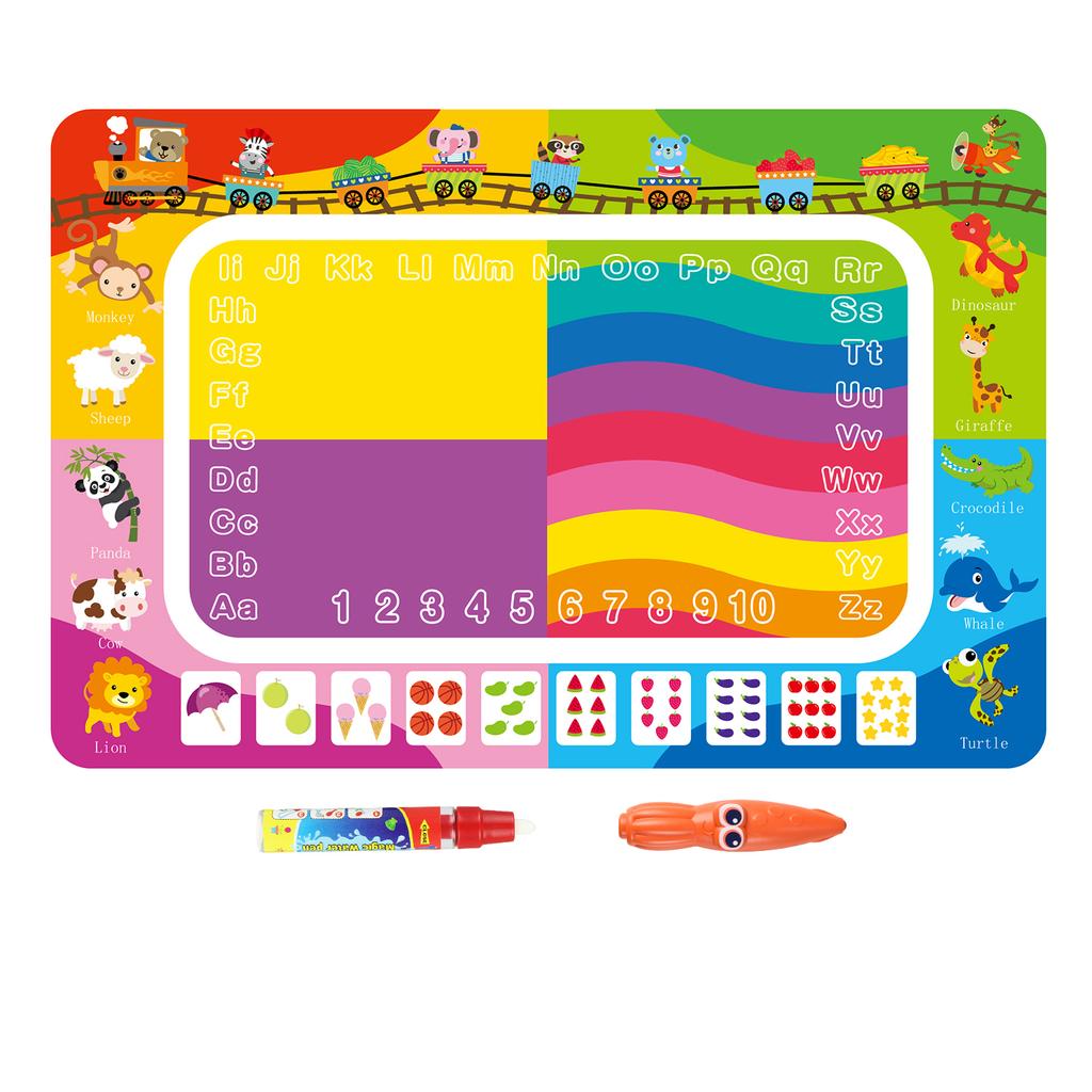 Luminous Water Drawing Mat Water Doodle Mat Colorful Graffiti With Pens Set Montessori Toys Educational Toys for Kids Gifts