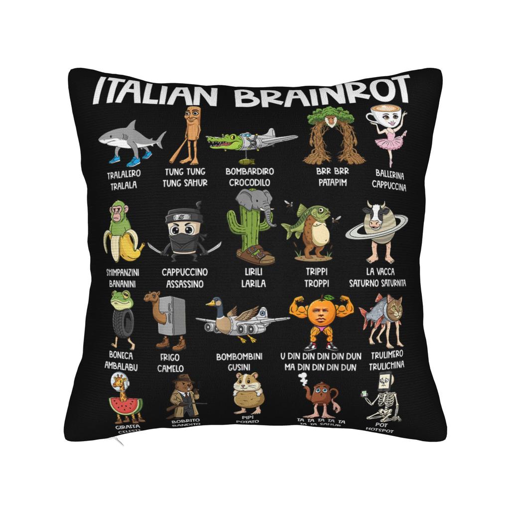 Frigo Camelo Italian Brainrot Anomaly Pillowcase Printed Cushion Cover Decoration  Throw Pillow Case Cover Home Zipper 40*40cm