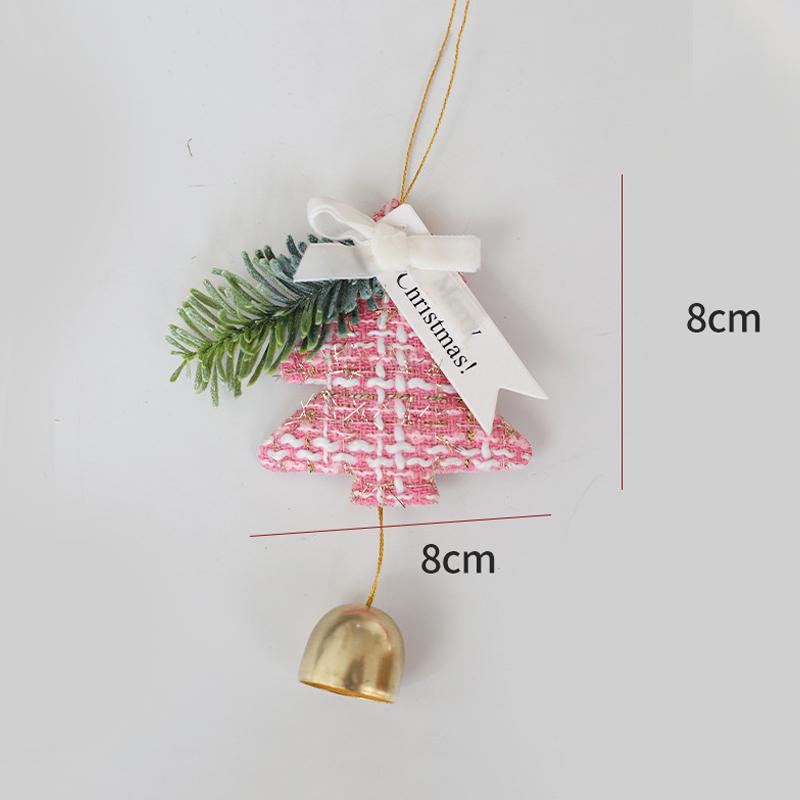 Christmas Bell Hanging Decoration Doorbell Christmas Party Hanging Decoration Creative Glitter Christmas Tree Keychain Pendent