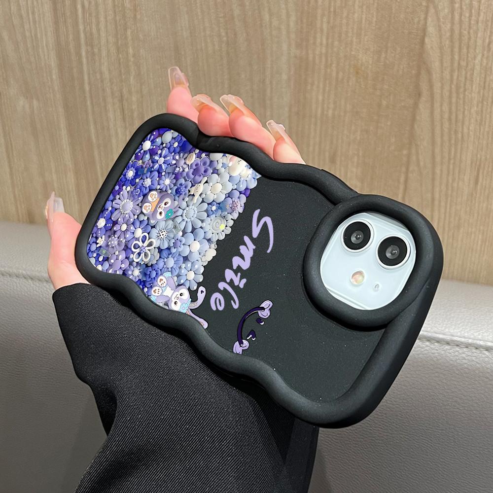 Big Wave Edge Soft silikonový materiál Macaron Pouzdro na telefon Nárazuvzdorné ochranné gumové pouzdro pro iPhone Samsung Huawei Honor Xiaomi Redmi OnePlus Moto