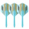 CUESOUL Integrated Flights AK5 Standard Shape Blue Base Gold Black Pattern Set Of 3 CSAK-55X-1