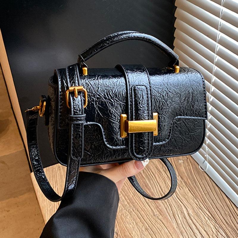 

Retro portable small square bag women s new versatile commuter bag high-end shoulder messenger bag чёрный
