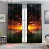 2pcs, Spring Summer Curtains Magic Lightning Tree Light Filtering Sheer Curtains Durable 100% Polyester Fabric Gifts for Bedroom