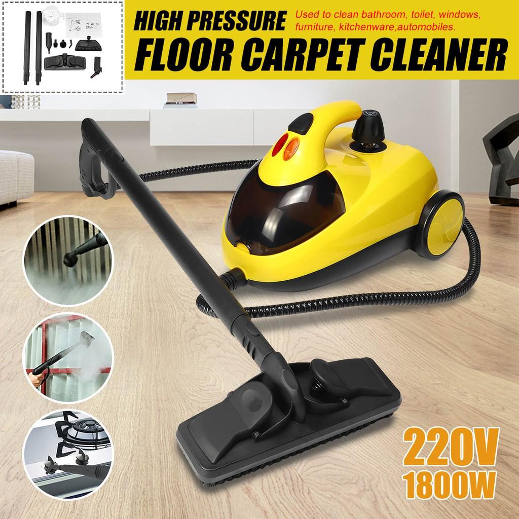 High Pressure Steam Floor Carpet Cleaner Washer Cleaning Machine 360 Wheel for Clean Bathroom Car 13in1 1.5L 2000W 220V