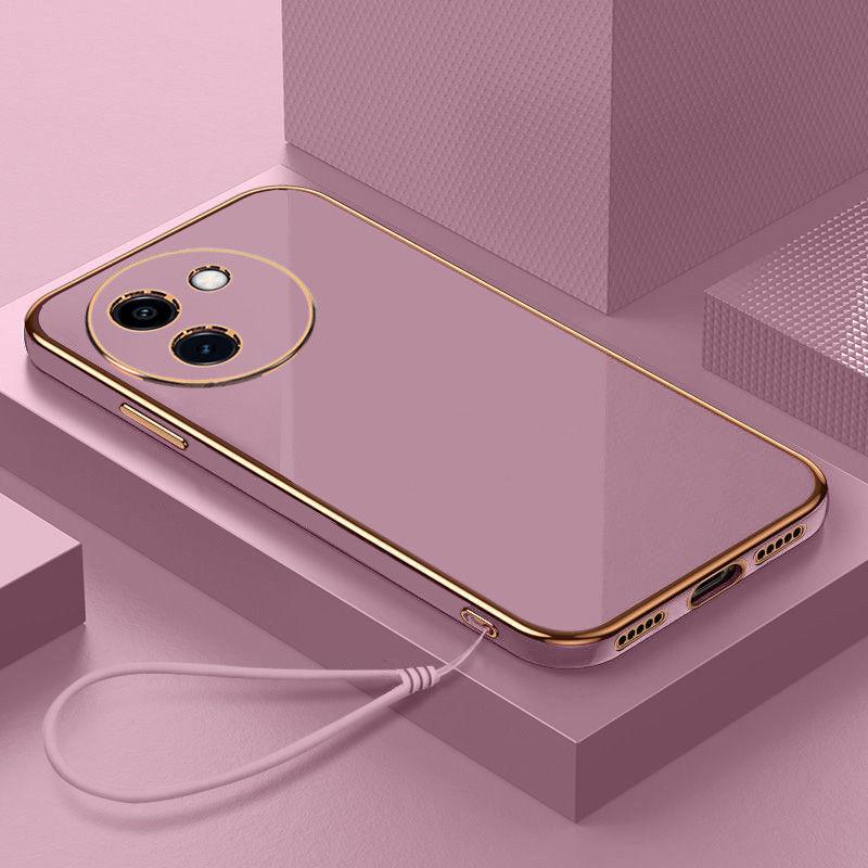 For Vivo Y200i Case Vivo Y200i Phone Case Straight edge electroplate Plating ShockProof Silicone Soft Cover