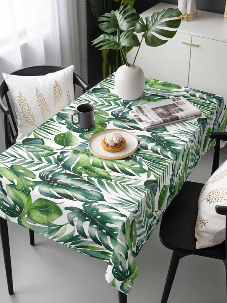Tovaglia Rettangolare con Foglie di Monstera Estive per Decorazione Tavola Riutilizzabile Tovaglia per Tavolo da Cucina e da Pranzo Decorazioni per Feste e Festività