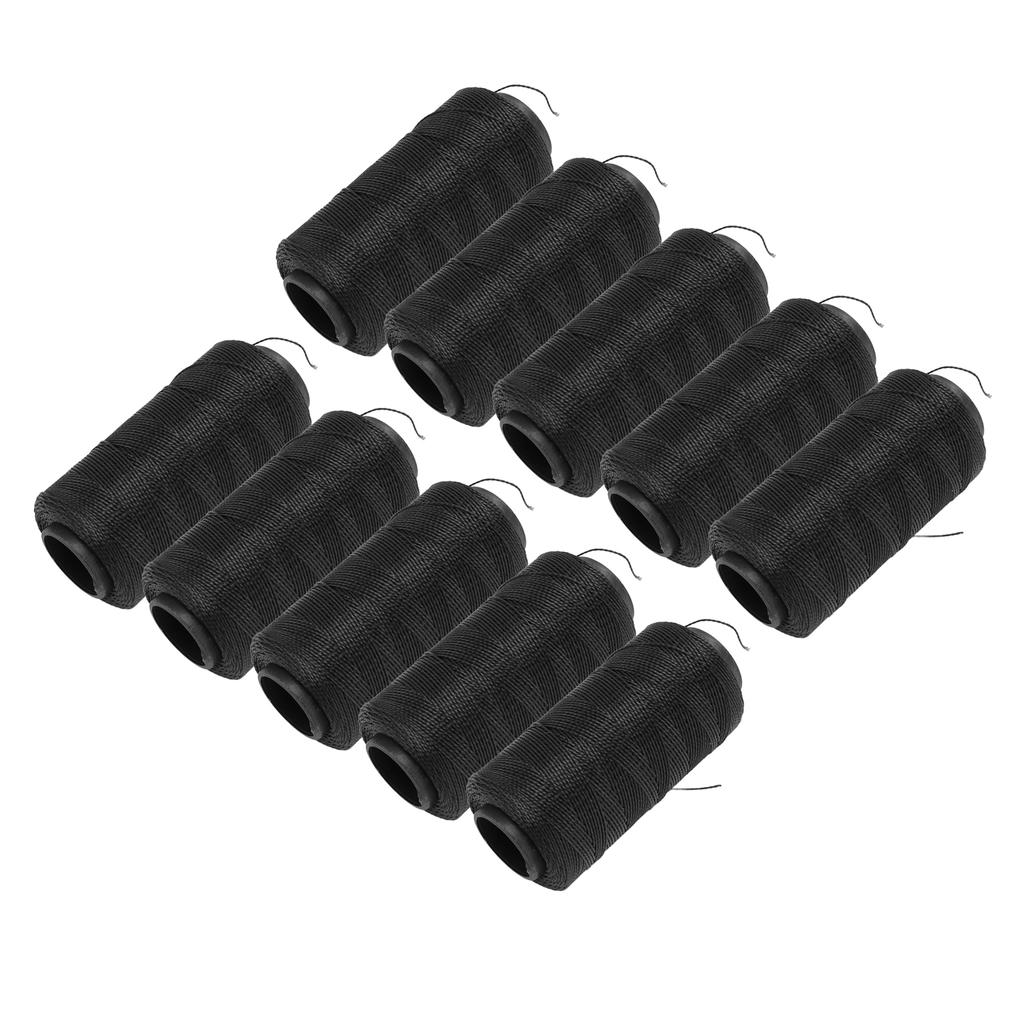 10 STÜCKE Nähgummi Elastischer Faden Wasserdicht Verschleißfest Weiches Nylon Schwarz Elastischer Faden für DIY Stickerei Quilten und