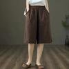 Cotton and Linen Five-point Pants Shorts Women's Summer Thin Loose and Thin Casual Pants Straight Wide-leg Pants