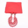 Elegant Chiffon Scarf Necklace with Double Layer Pearl Beads – Classic Women’s Fashion Accessory for Everyday & Formal Wear