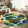 Rapid Wien FC Printed Round Crystal Velvet Rug Soft Non Slip Floor Carpet For Bedroom Holiday Gift