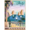 Puzzle 1000 pièces : carte postale de capri, italie