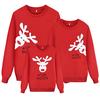 Christmas Fawn Red Round Neck Long Sleeve Sweatshirt Family Pack