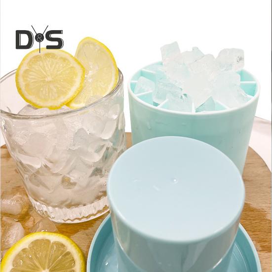 Silikonová forma na kostky ledu, válec na výrobu ledu pro domácí ledničku, snadné uvolnění, rychlá miska na výrobu ledu, potravinářské barové nástroje