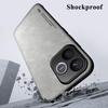 KEYSION Luxury Retro PU Leather Phone Case for HONOR 600 Lite 5G Silicone+PC Shockproof Phone Back Cover for Honor 500 Smart 5G