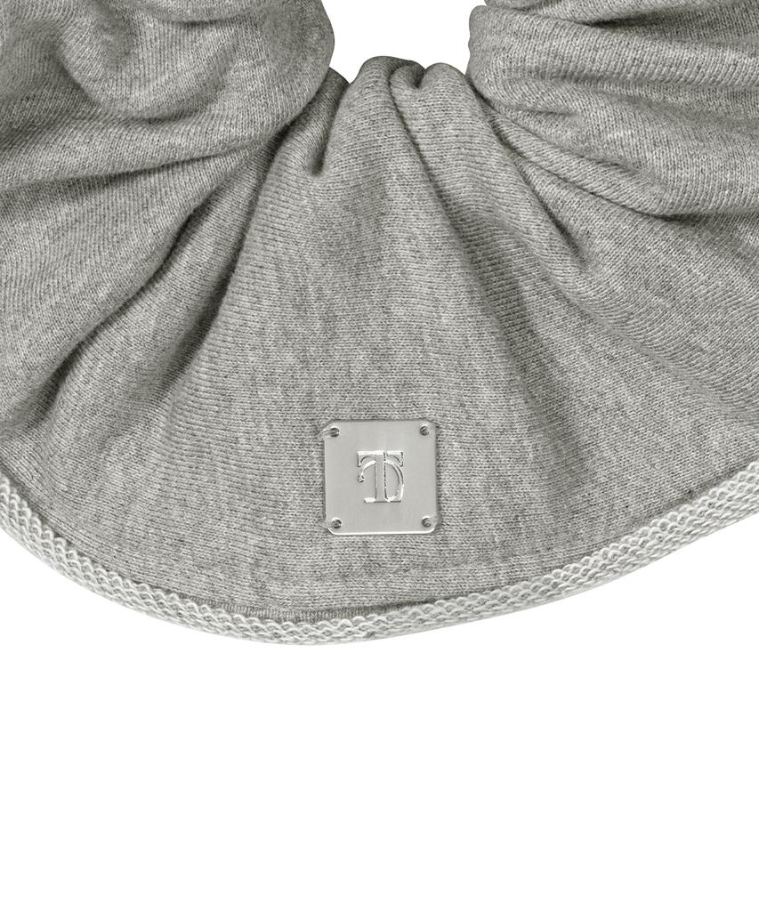 Treemingbird Maxi Frayed Scrunchie [ Melange Gray ]
