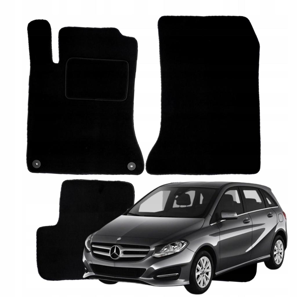 Dywaniki welurowe do mercedes b-klasa w246 2011-2018 wycieraczki do auta b