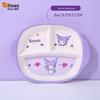 WUHE Kuromi Kids 3-Compartment Feeding Plate (2-Pack)