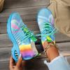 Fashion 2025 Lace-up Women's Vulcanize Shoes Plus Size Sock Shoes Breathable Mesh Knit Ligh Tweight Comfortable Neakers Casual Sneakers