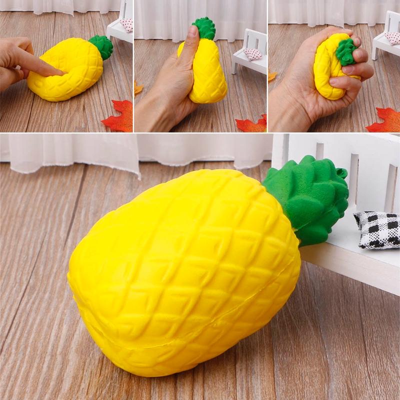 Squeeze Squishy Pineapple Stress Relief Fruit Scented Slow Rising Toy