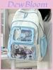 High School Girls Nylon School Backpack With Fabric For Daily Use