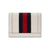 Gucci Ophidia Gold Label Logo Striped Web Short Flip Leather Card Holder Women's White #Classic Recommendation#