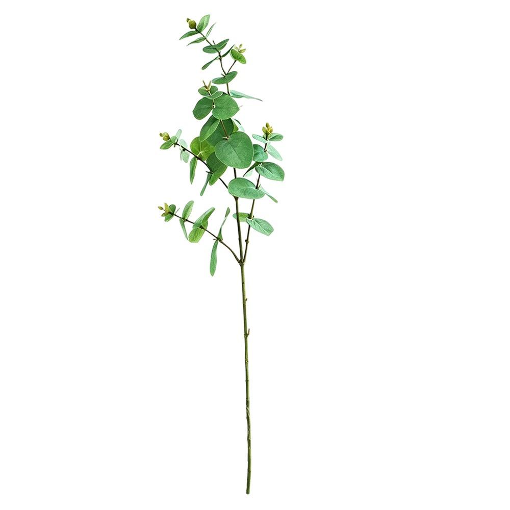 1Pcs Silk Fake Leaf Branch 75cm Silk Green Leaves Artificial Eucalyptus Leaf  for Wall Decoration