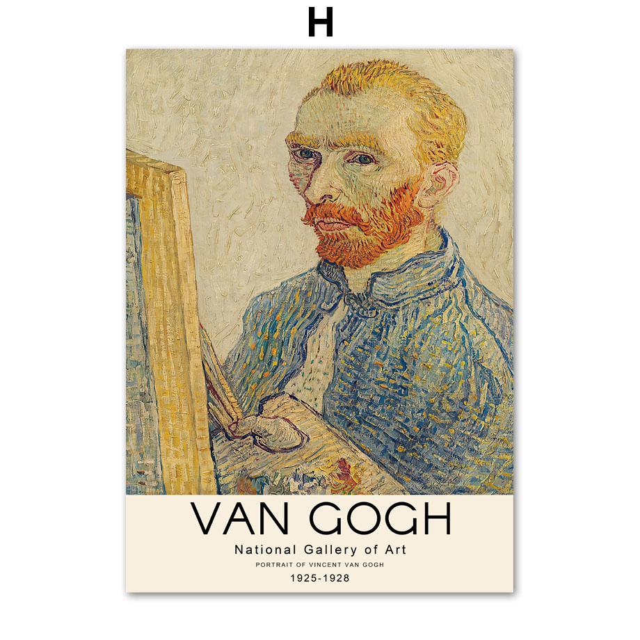 Van Gogh Museum Abstract Nordic Poster Exhibition Wall Art Print Canvas Painting National Gallery Decor Pictures For Living Room
