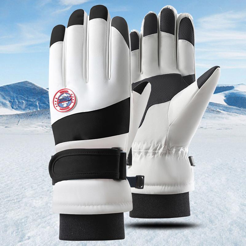 Skihandschuhe Winter Samt Outdoor Reiten rutschfeste wasserdichte verdickte warme Touchscreen-Handschuhe