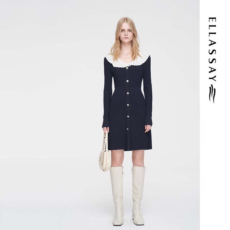 

ELLASSAY Hepburn Style Color-block Knit Dress M