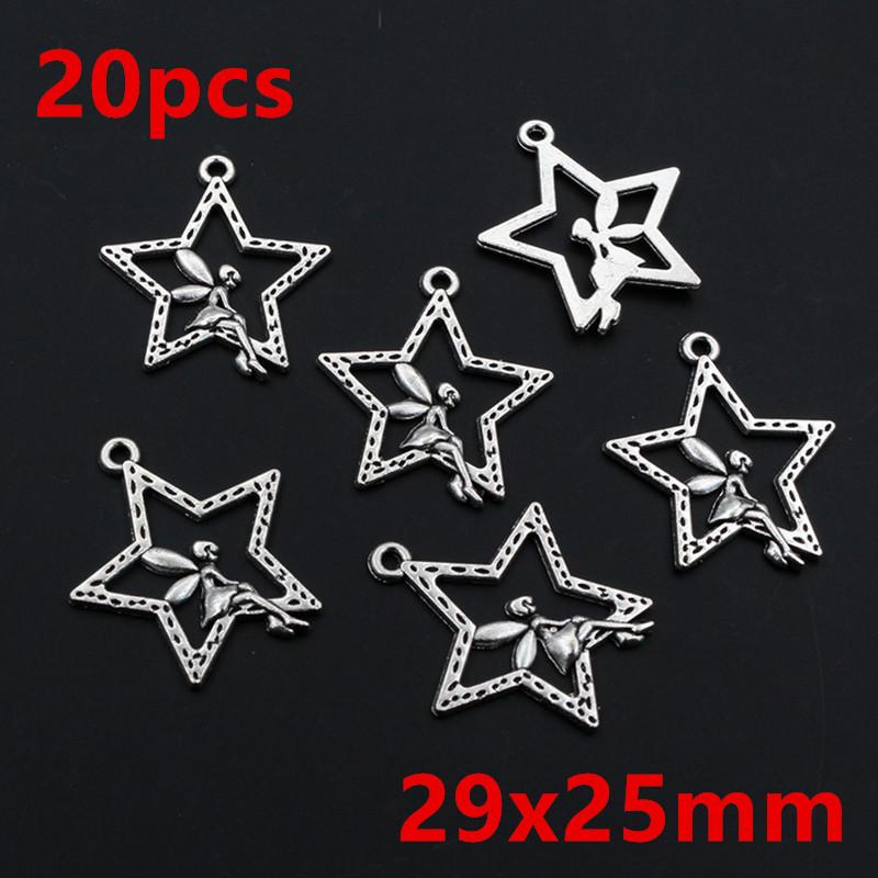 10-50pcs Alloy Metal Star Charms Pendant for Necklace Bracelet Earrings DIY Jewelry Making Accessories Findings Crafts