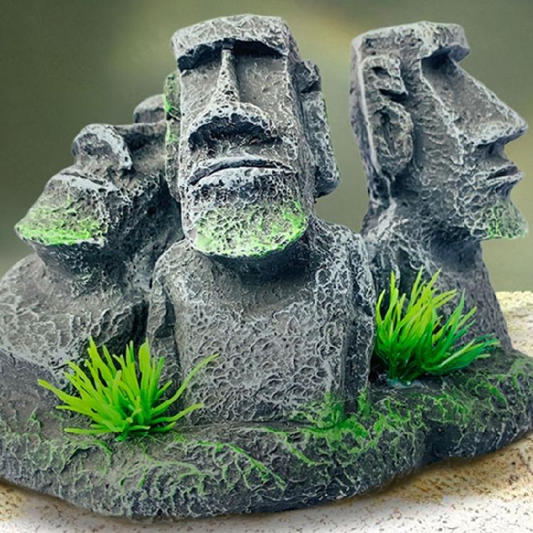 Unique Stone Statue for Aquariums Decoration Resin Sculpture Statue Ornament for Home and Office Fishtanks Landscape