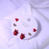 Christmas Eve Apple Stud Earrings Set: Cute, Versatile, Fresh Six-Piece for Parties and Students