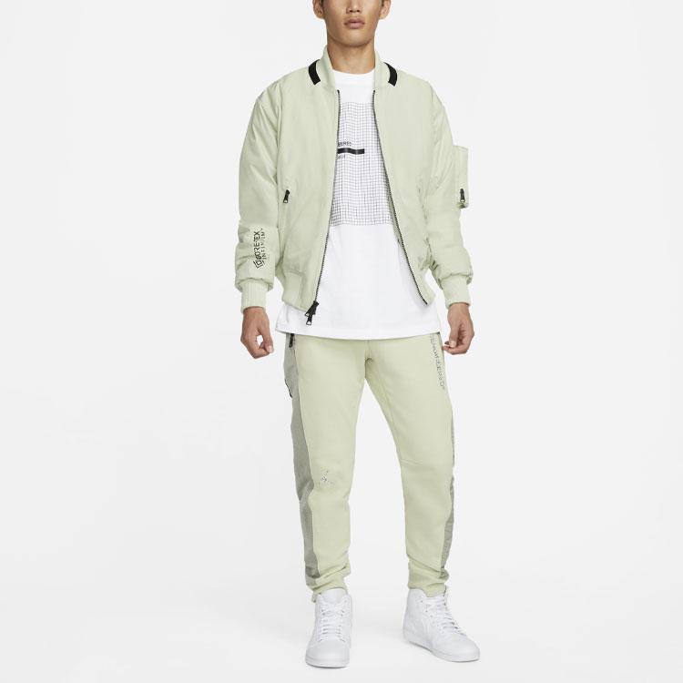 Jordan Pocket Zip-Up Short Jacket Cotton Coat Men Outerwear Green DJ0233-371