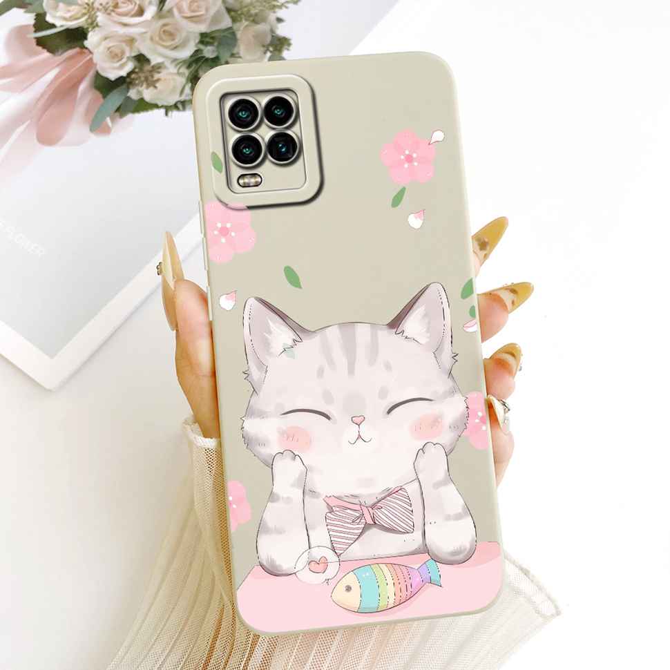 For Xiaomi Mi 10 Lite 5G Case Soft Silicone Retro Print Back Cover For Xiaomi Mi 10Lite M2002J9G M2002J9S Phone Cases