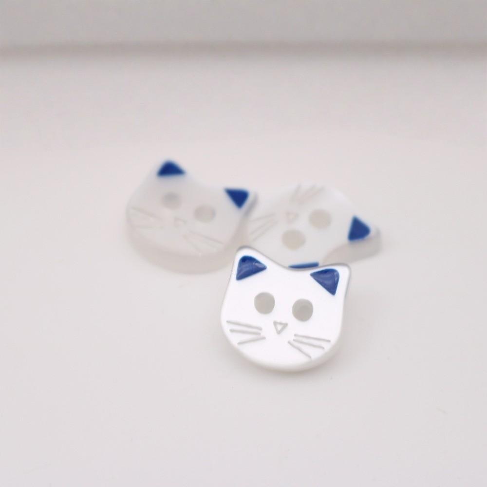 40pcs Cute Resin Cat Buttons Creative Kitten Head Buttons Mini Kitty Buttons  Clothes Accessories
