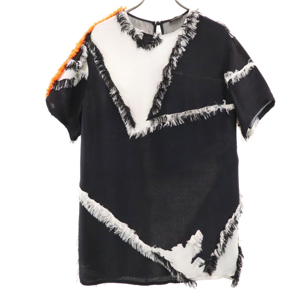 VERSACE made in Italy Short sleeve Cut 36 black Women Used