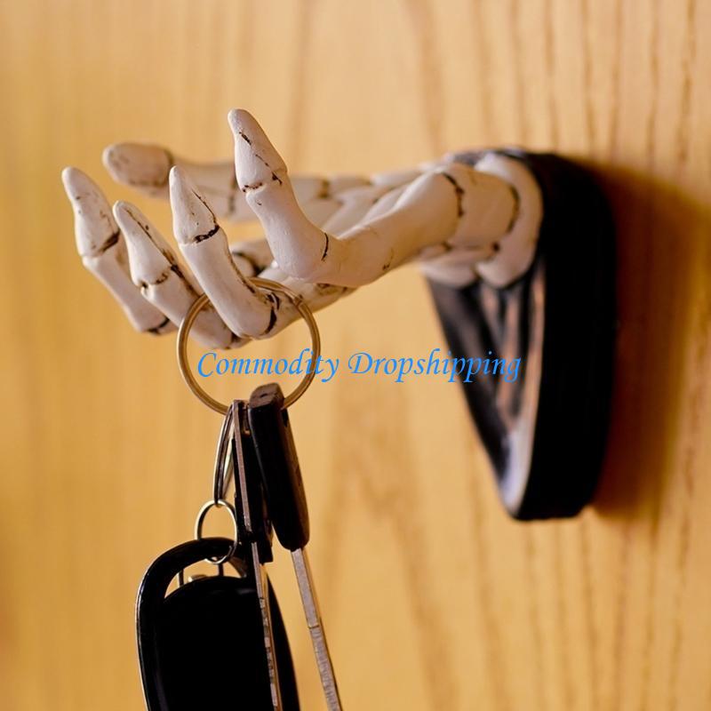 Y5JC Multifunctional Skeleton Hand Wall Hook for Key and Bracelets Hanging Ornament