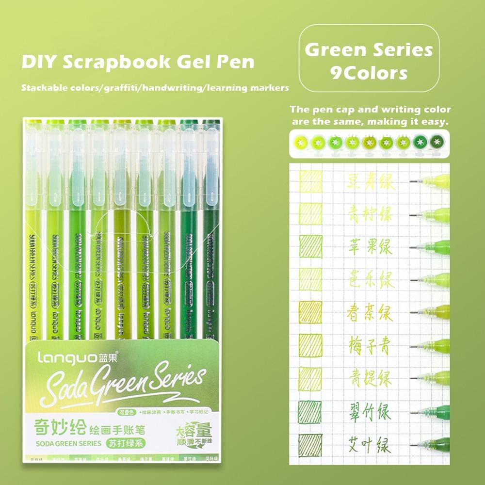 9pcs Art Painting Graffiti Art Markers Large Capacity Highlighter Pen Color Gel Pen  Gift