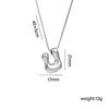 Charming Chubby Brass Polished 26-Letter Silver Pendant Necklace for Women