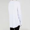 Herren T-Shirt Einfarbige Unregelmäßiger Saum Rundhals Langes Hemd mit Handschuhen für den täglichen Gebrauch