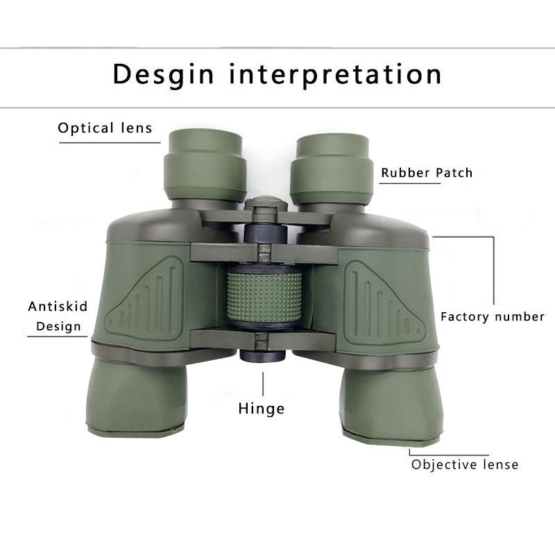 HD Portable 50x50 8m/1000m Professional Binoculars Army Military Telescope Night Vision Waterproof Outdoor Hiking Camping Hunting Optics Travel