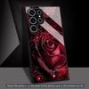 Red Rose Flower Glass Phone Case For Samsung Galaxy S26 S25 S24 S22 S23 Ultra S21 S20 Plus 5G Frosted Non-Slip Full Cover
