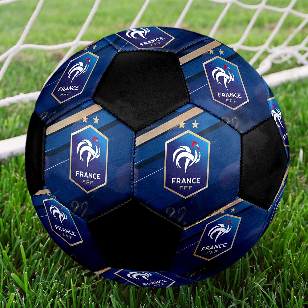TAGLIA 5 Pallone da Calcio Federazione Calcistica Francese Colorato Per Tutte le Età Cucito a Macchina PVC Pronto per la Competizione Resistente Alta Rimbalzabilità