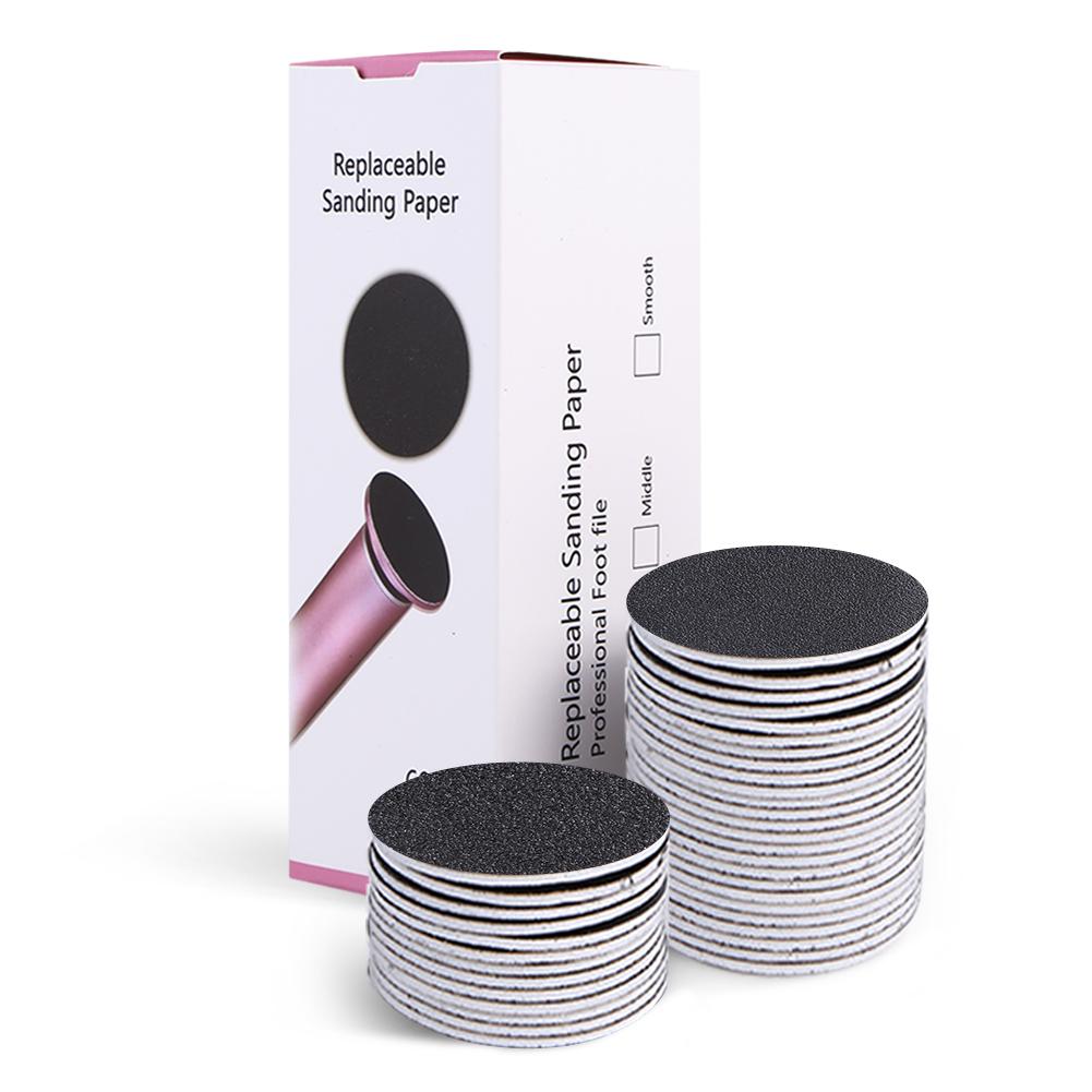 60pcs 43mm Foot Dead Skin SandpaperFor Electric Nail File Cuticle Callus Replaceable Sanding Paper Professional Pedicure