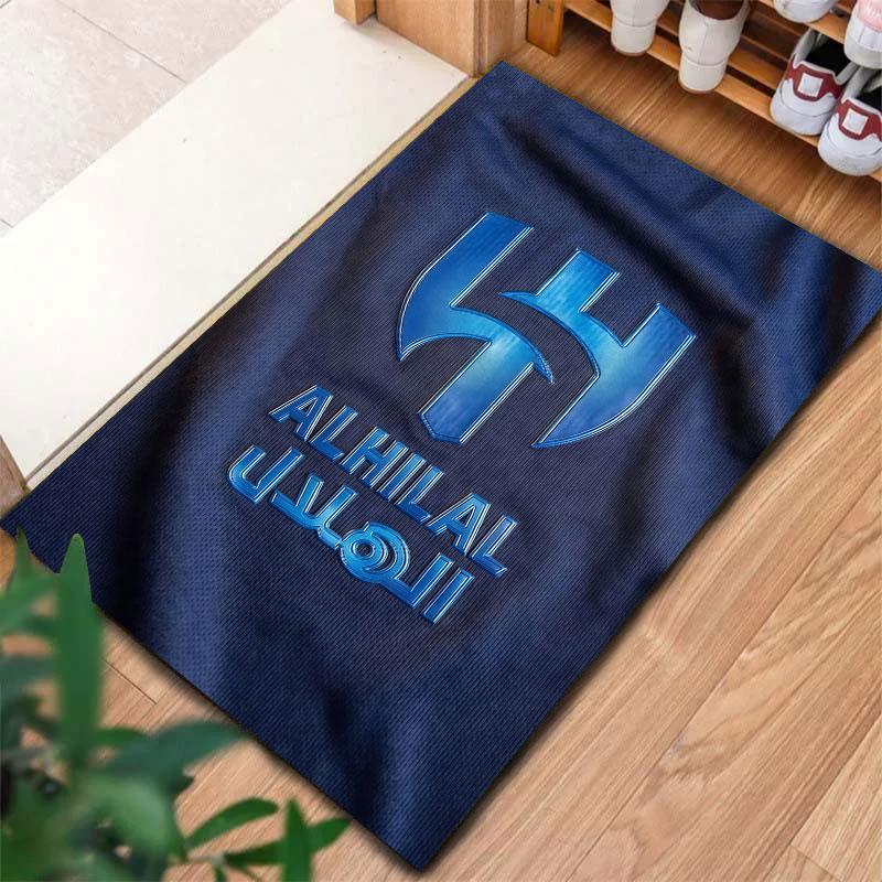 Tappeto Al-Hilal Saudi FC per Soggiorno Camera da Letto Casa Decorazione Divano, Tappetino Antiscivolo per Giochi Bambini