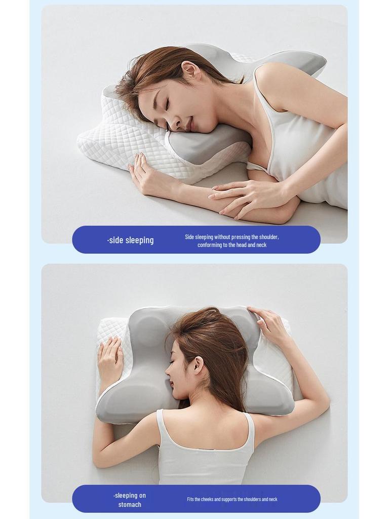 Butterfly Cervical Pillow - Non-Collapsing Memory Foam Neck Support Pillow