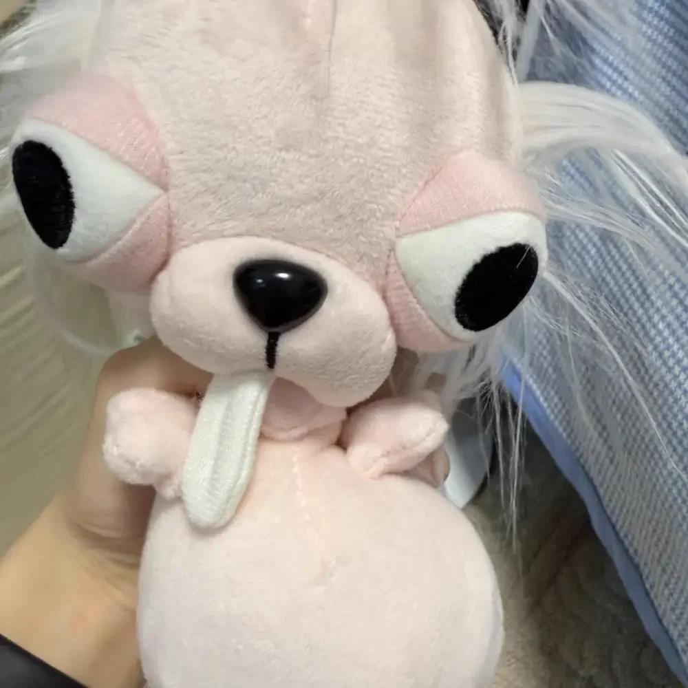 Humorous Chihuahua Plush Toy Keychain Pendant Puppy Pet Stuffed Chihuahua Doll Weird Adorable Realistic Plush Chihuahua Friend Present