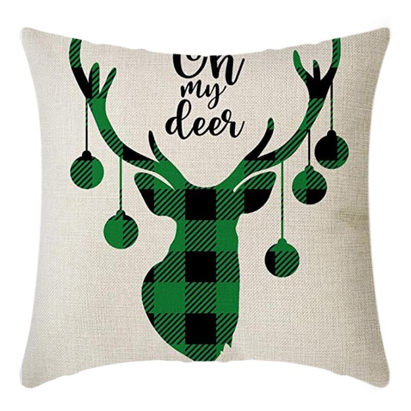 Christmas Pillow Case Printed Living Room Sofa Bedroom Pillow Case Christmas Pillow Case Printed