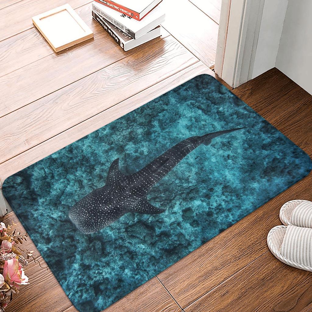 Realistic Shark Designs Doormat Anti-Slip Entrance Kitchen Bathroom Floor Door Mat  Toilet Carpet Rug